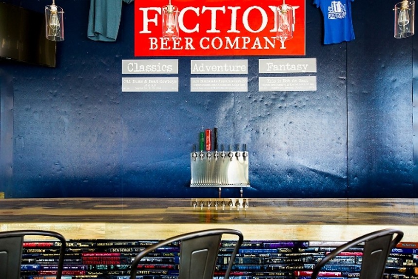 beer taps behind a bar
