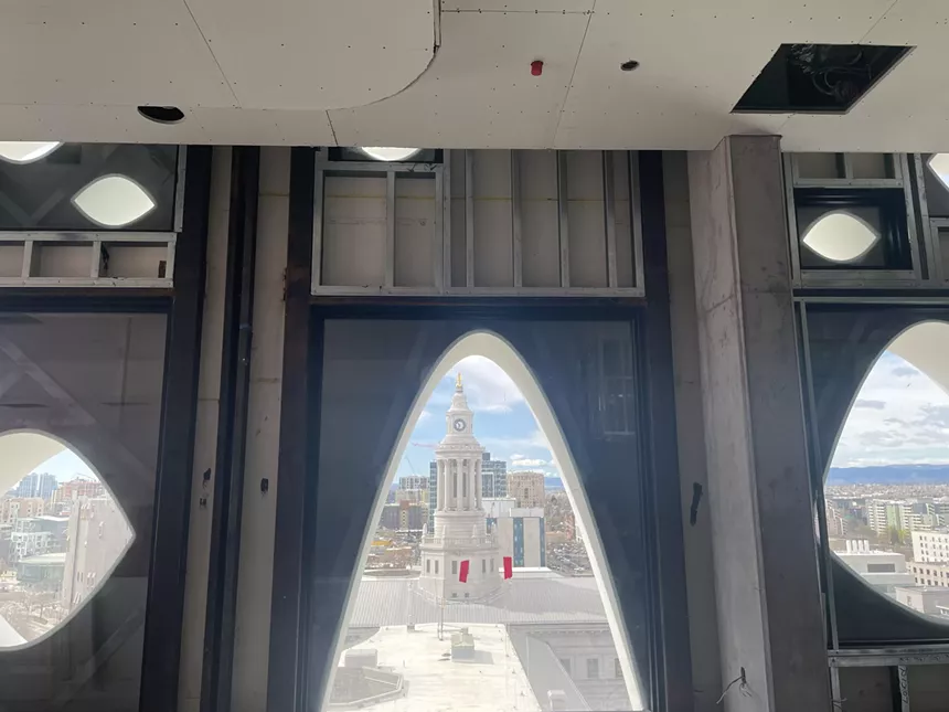 Hotel window archway in Denver