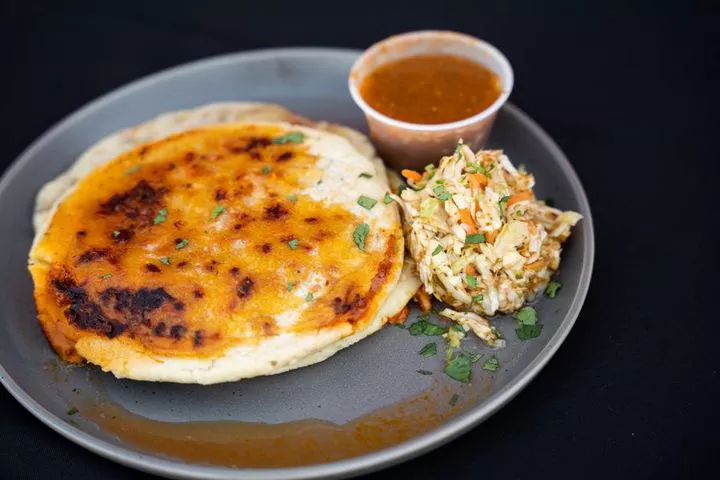 a pupusa