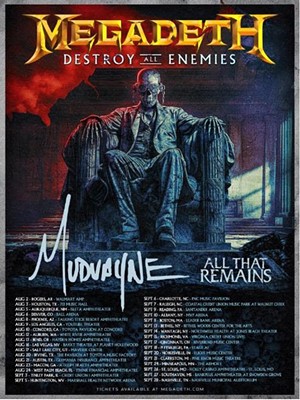 tour poster for megadeth
