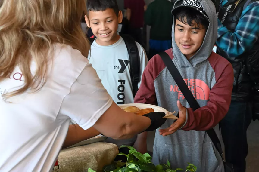 children get empanadas