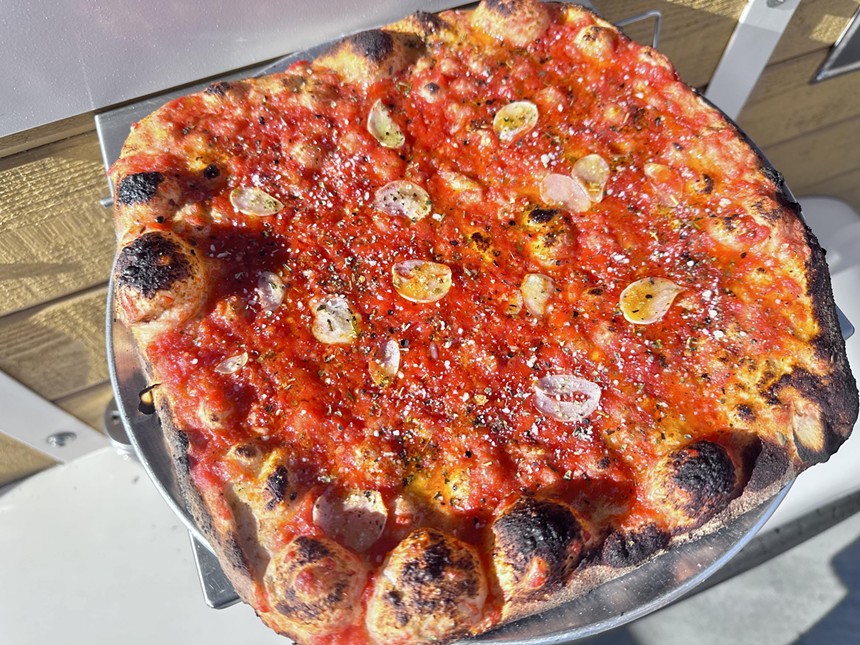 a tomato pizza