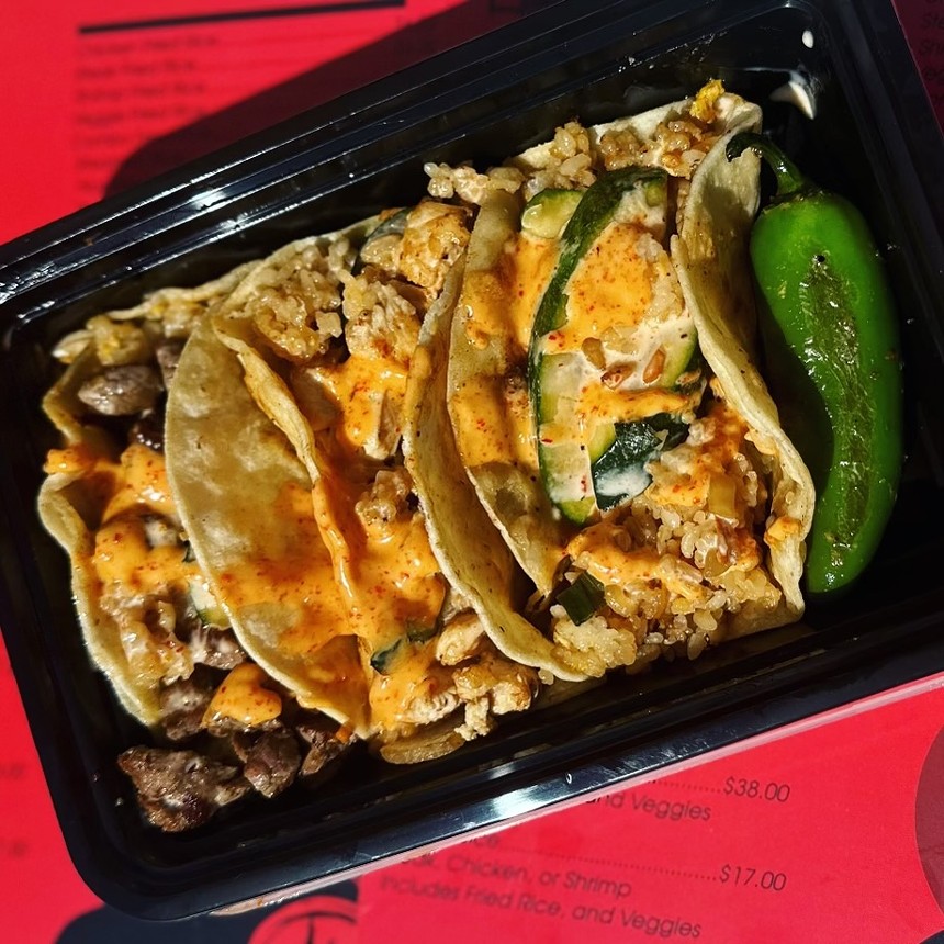 tacos in a to-go box