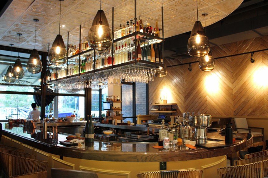 a bar inside a restaurant