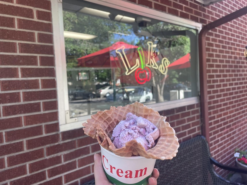 ice cream in a waffle bowl