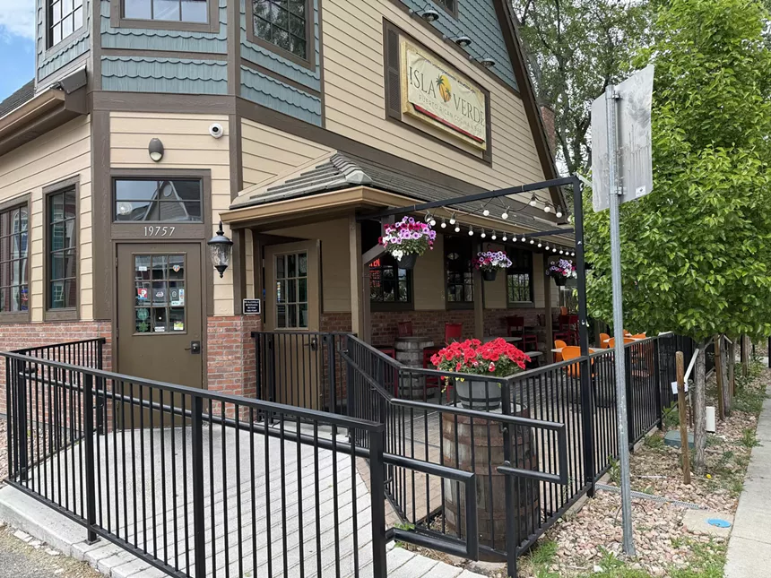 exterior of a restaurant with a front patio