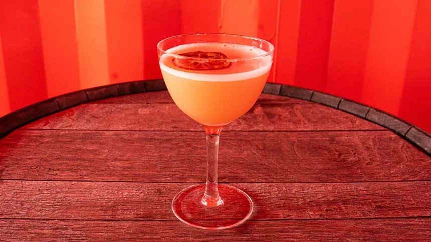 a cocktail in a coupe glass