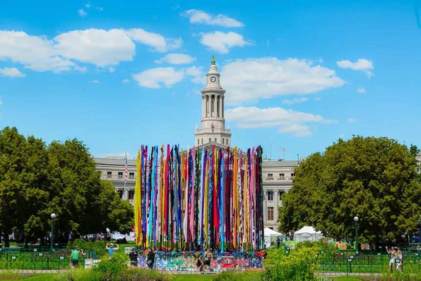 people celebrating the annual Denver PrideFest