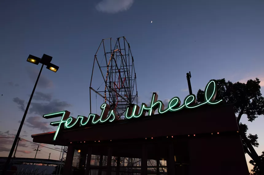 Lakeside ferris wheel