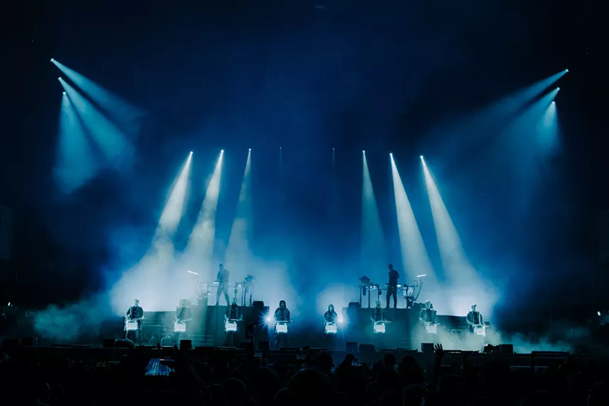 Odesza performing at Folsom Field