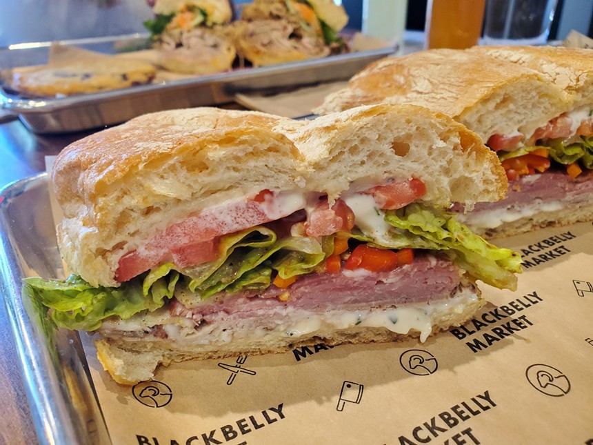 an Italian sandwich