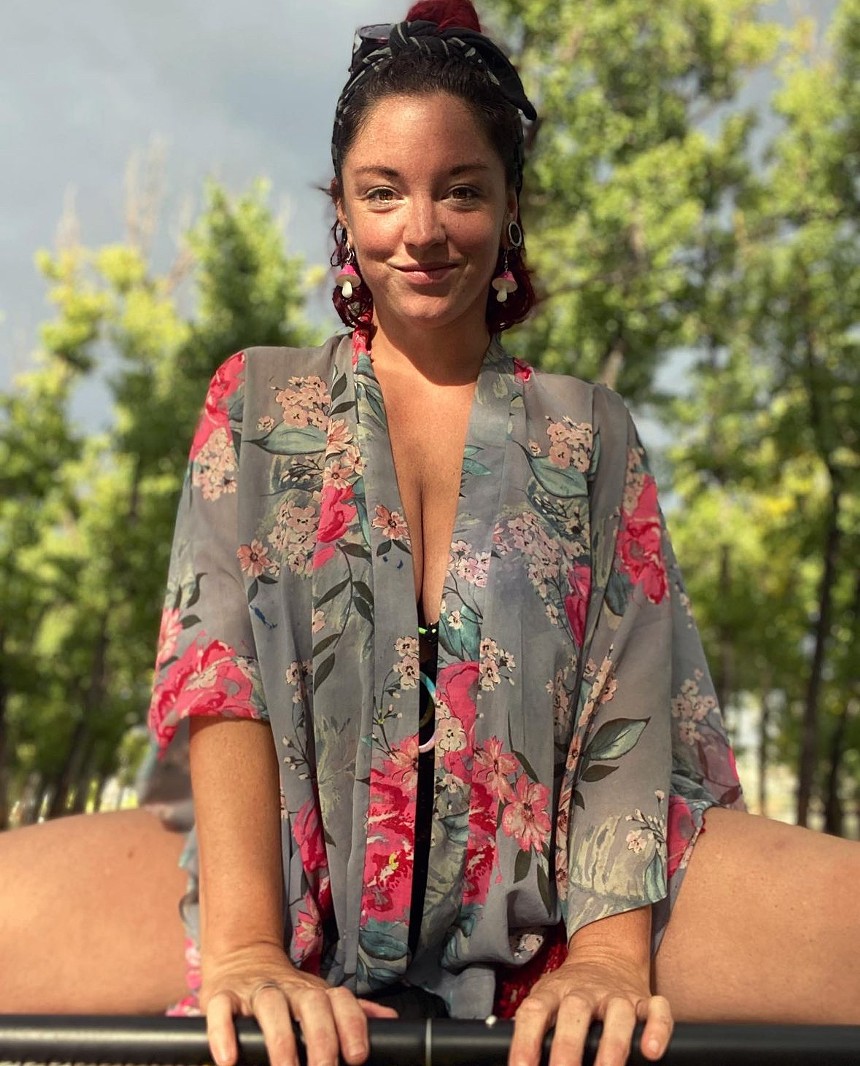 woman in a kimono smiling