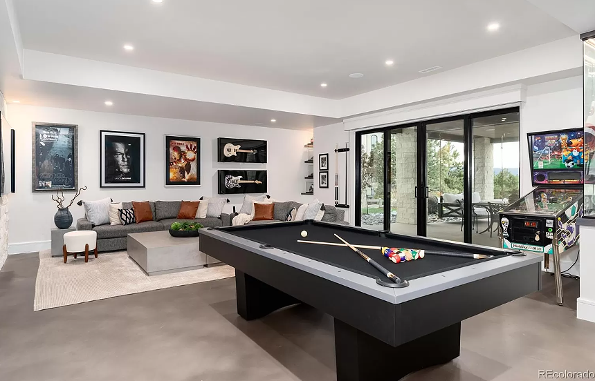 pool table inside Nuggets coach Mike Malone's home