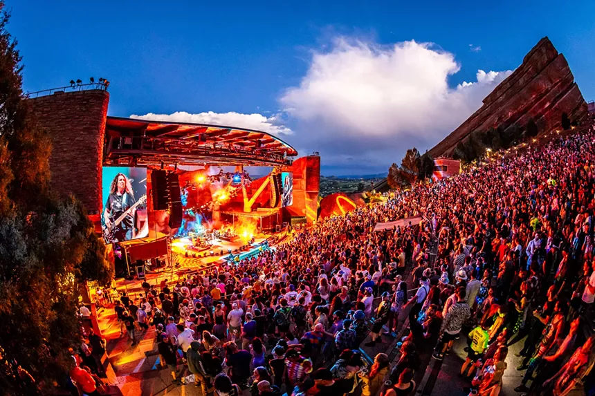 STS9 performing at Red Rocks