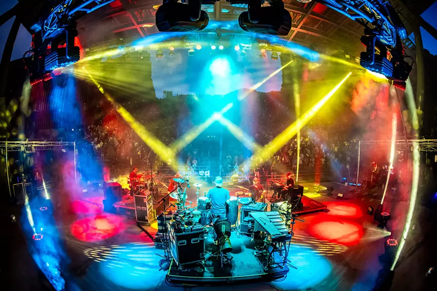 STS9 performing at Red Rocks