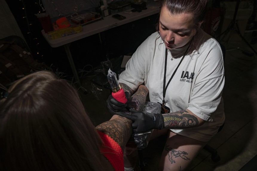 Hundreds of tattoo artists from around the United States had booths for festival attendees to get fresh ink.
