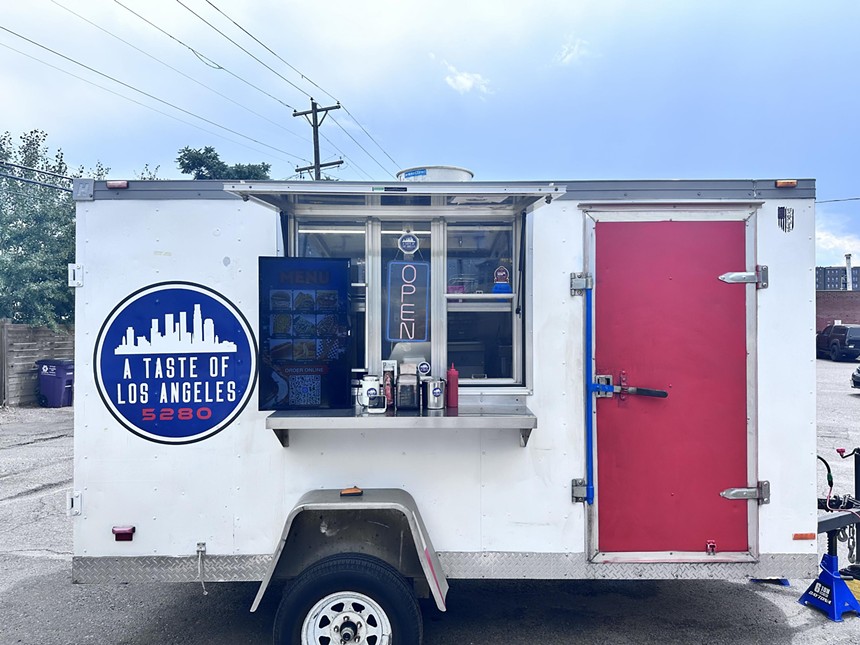 a white food truck