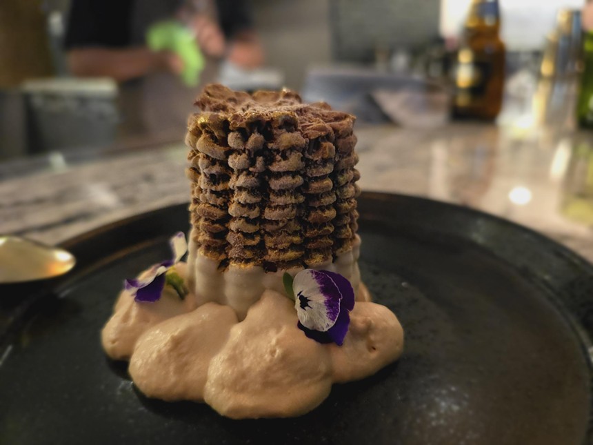 a dessert made to look like a cob of corn