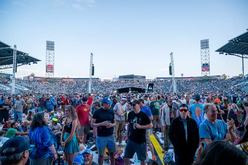 Phish fans waiting on the band