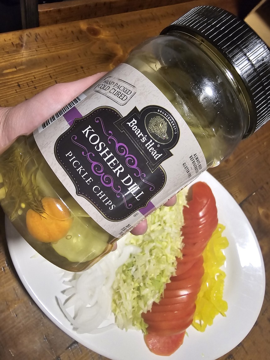 a bottle of pickles