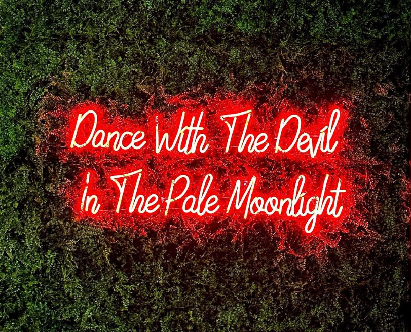 a neon sign