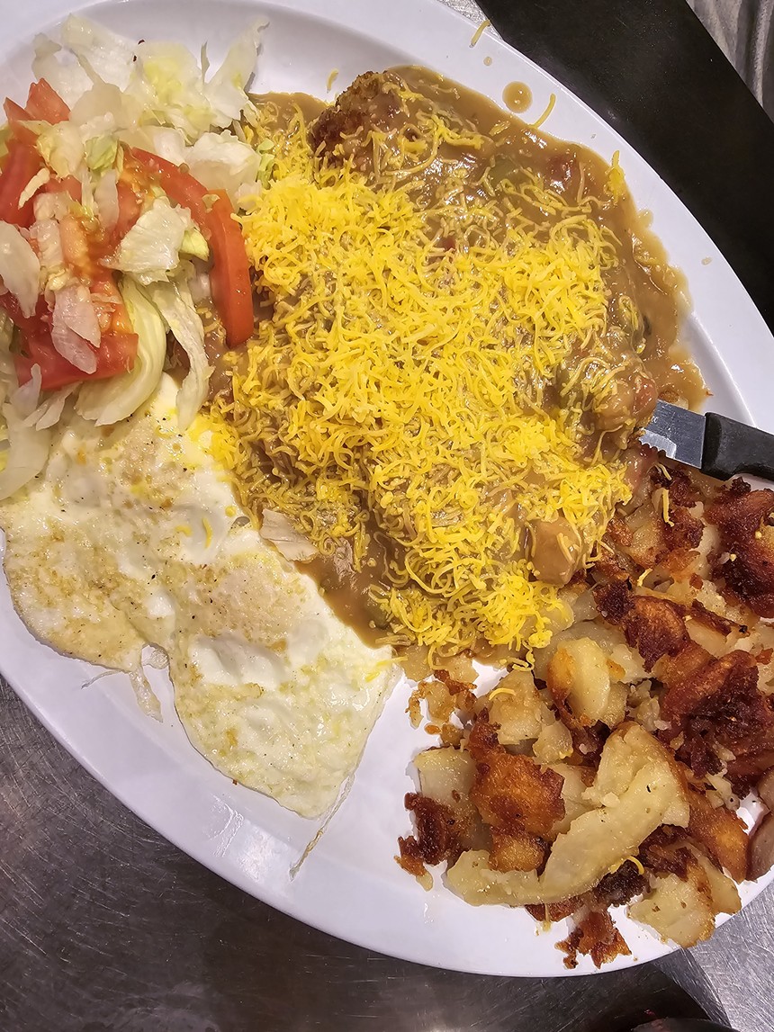 chile rellenos and eggs