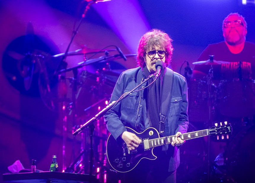 Jeff Lynne performing at Ball Arena in Denver