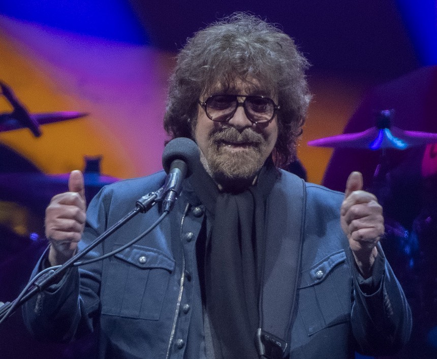 Jeff Lynne performing at Ball Arena in Denver