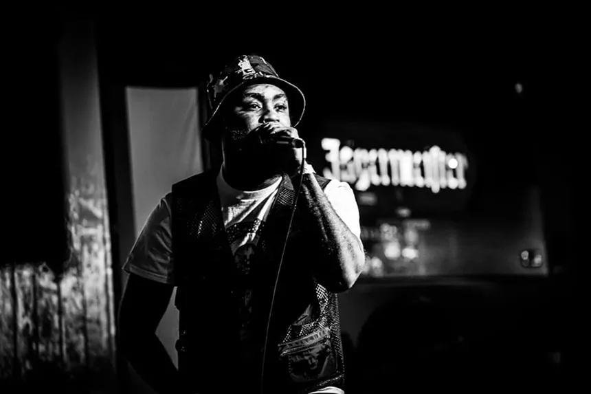 man rapping