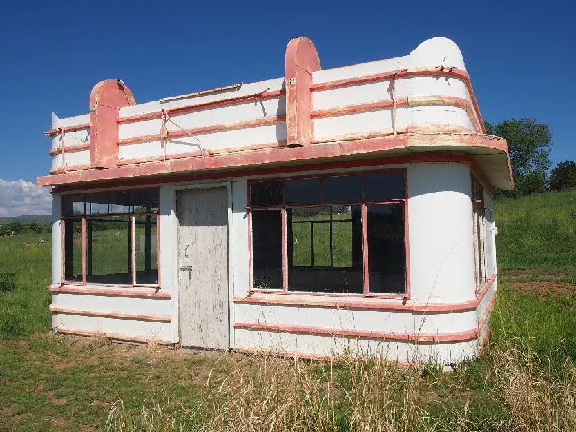 abandoned gas station
