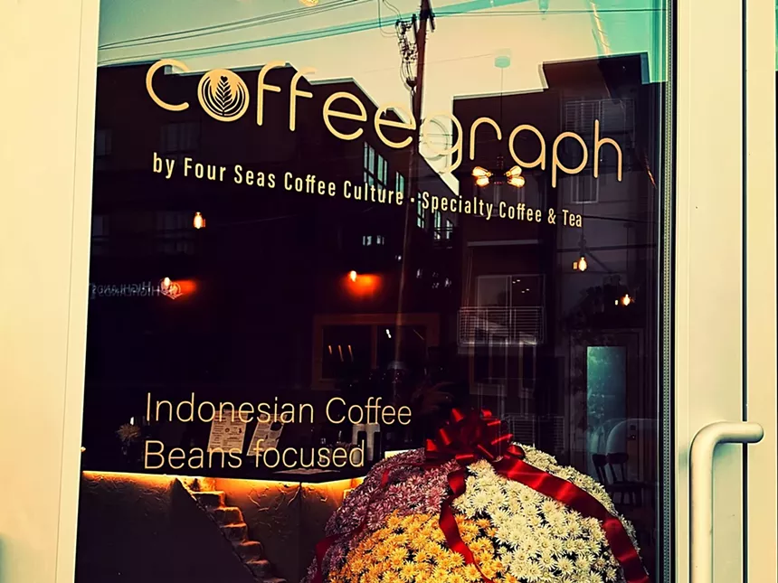 window of a coffee shop