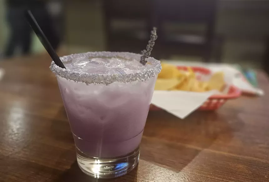 a purple margarita