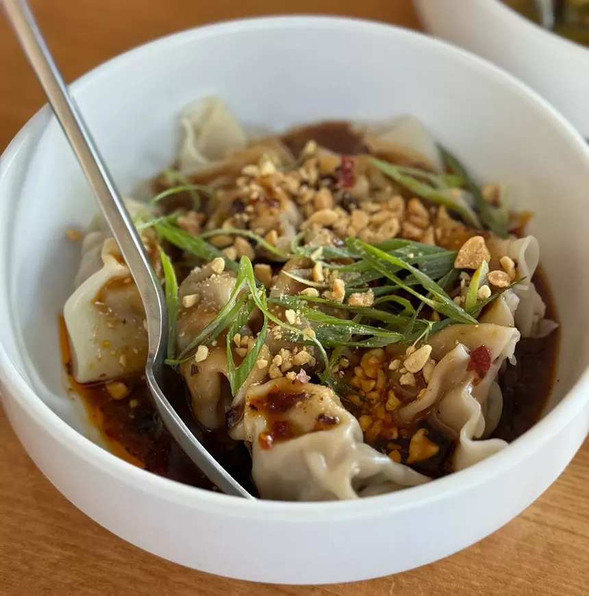 wontons in a bowl