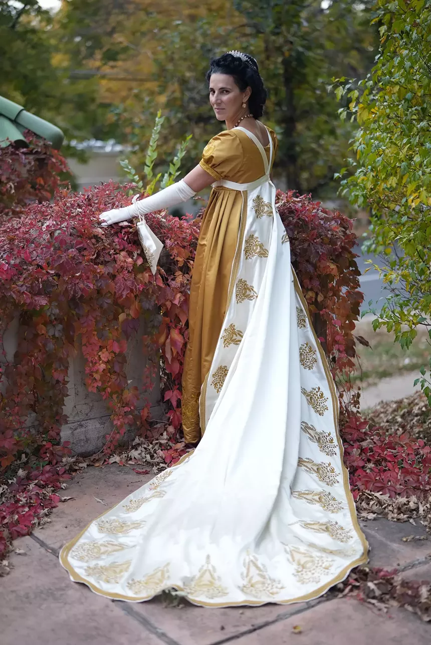 woman in victorian dress