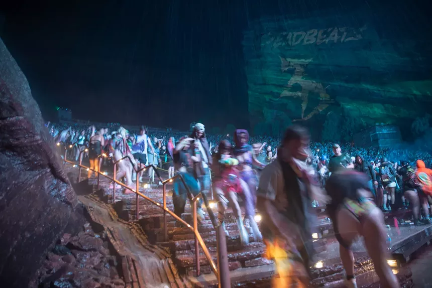 Fans leaving Red Rocks