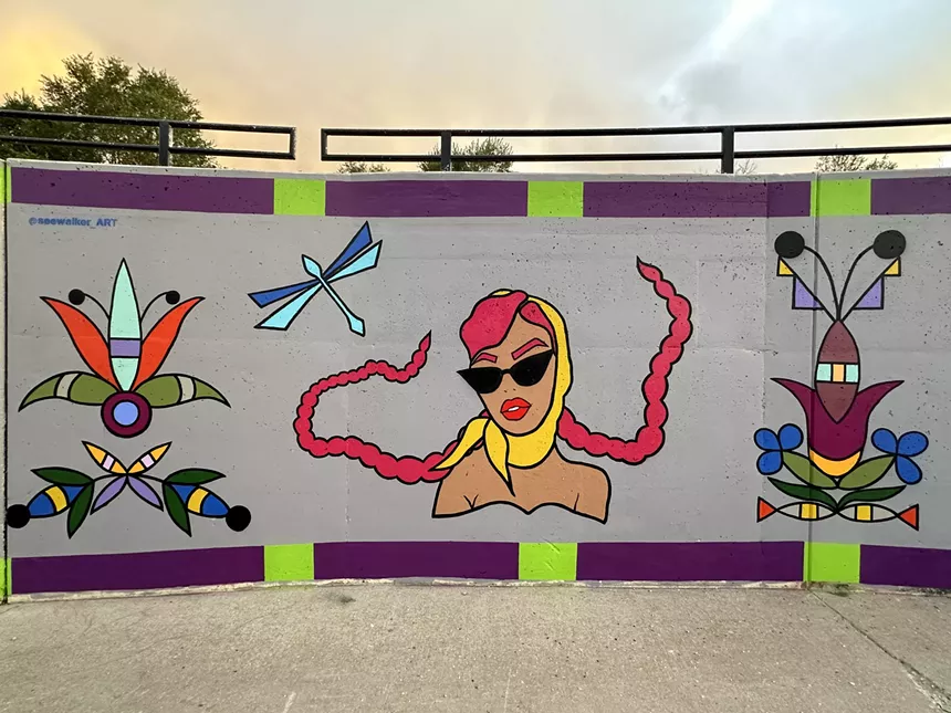 mural of native americans