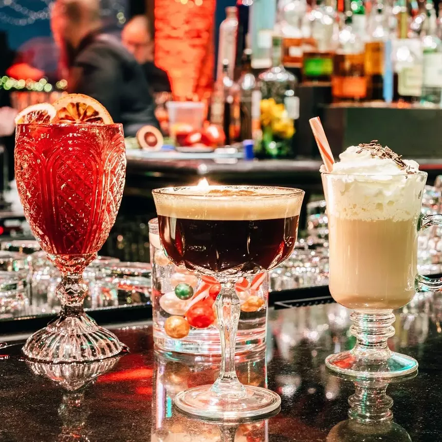 various holiday cocktails