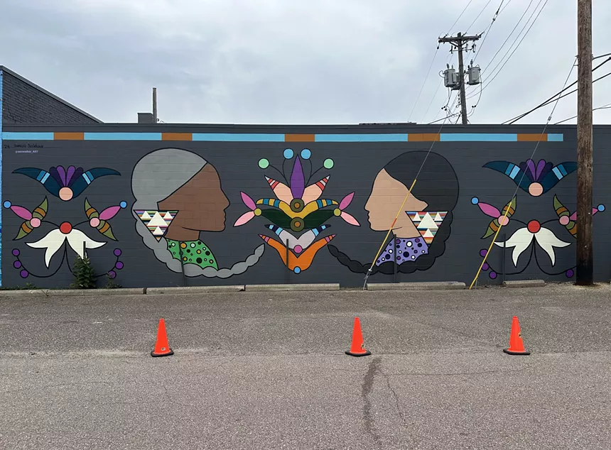 mural of native americans