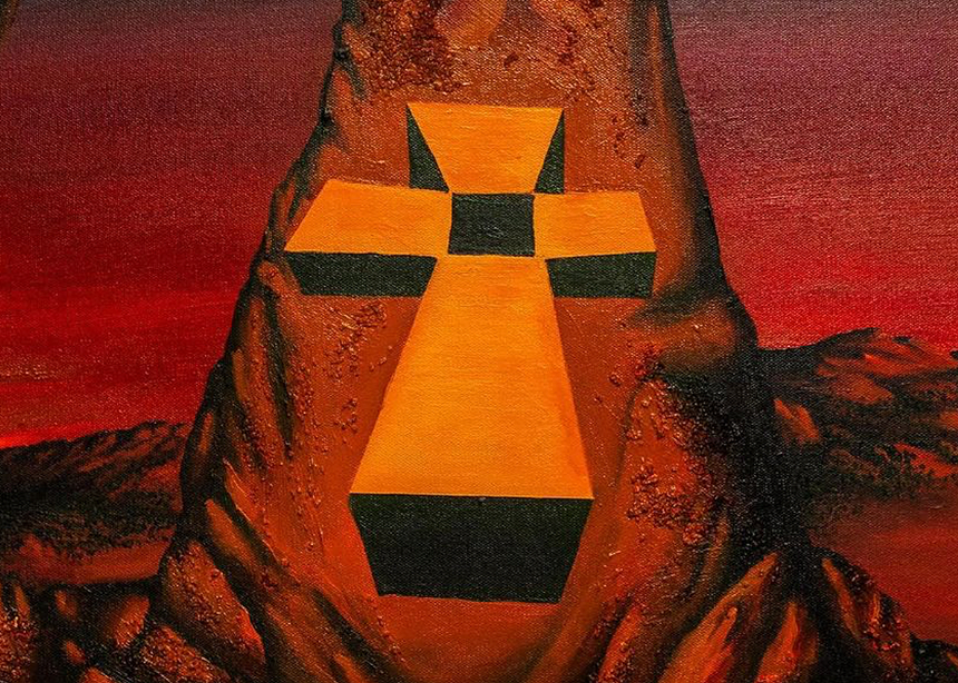 a wooden cross