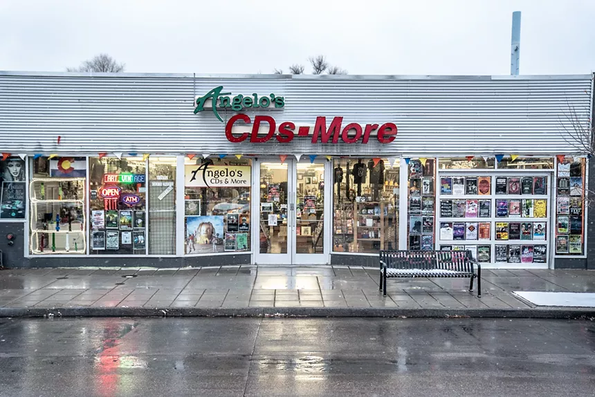 The storefront of Angelo's CDs and Vinyl