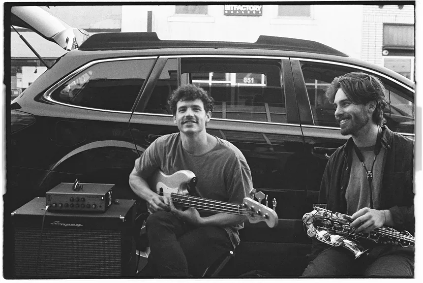 bass player and saxophone player