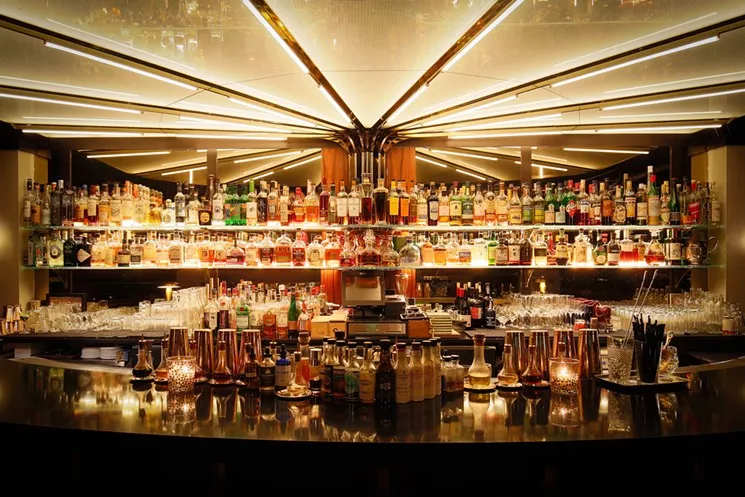 stocked back bar