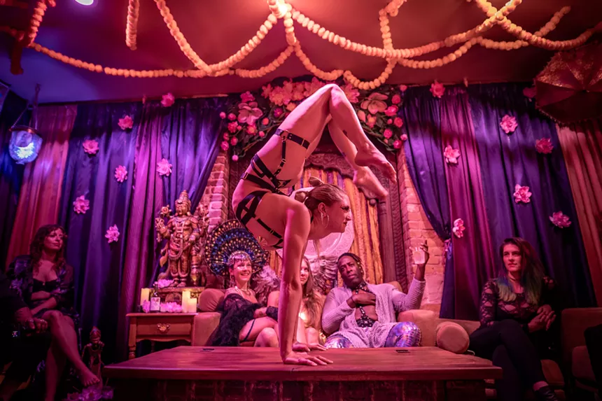 contortionist on a table