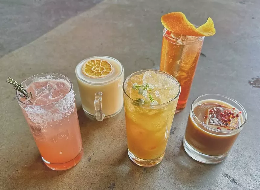 various colorful mocktails