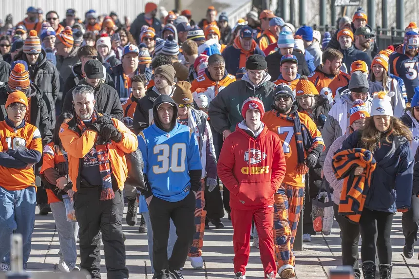 crowd going to football game