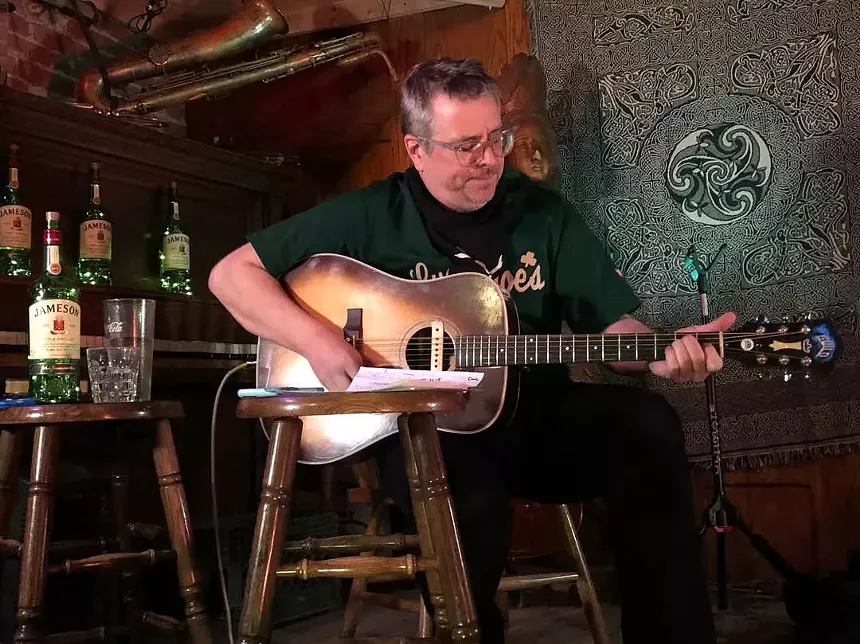 Colorado rocker Jon Snodgrass on stage at Lucky Joe's