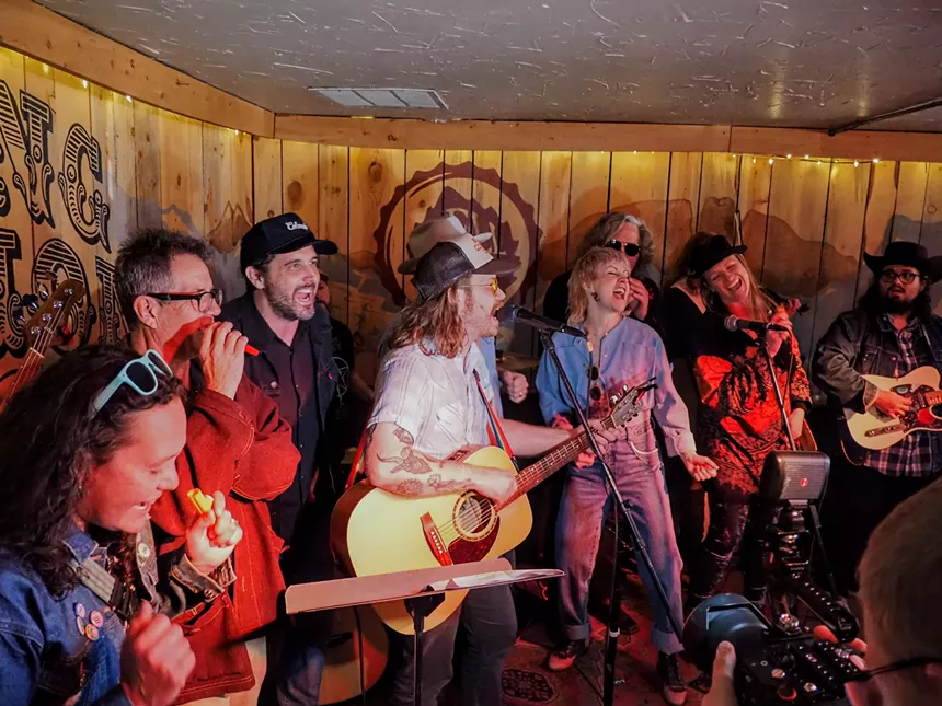 band performing at swing station in fort collins, colorado