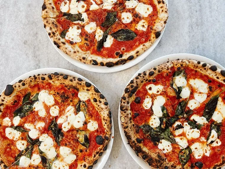 three pizzas