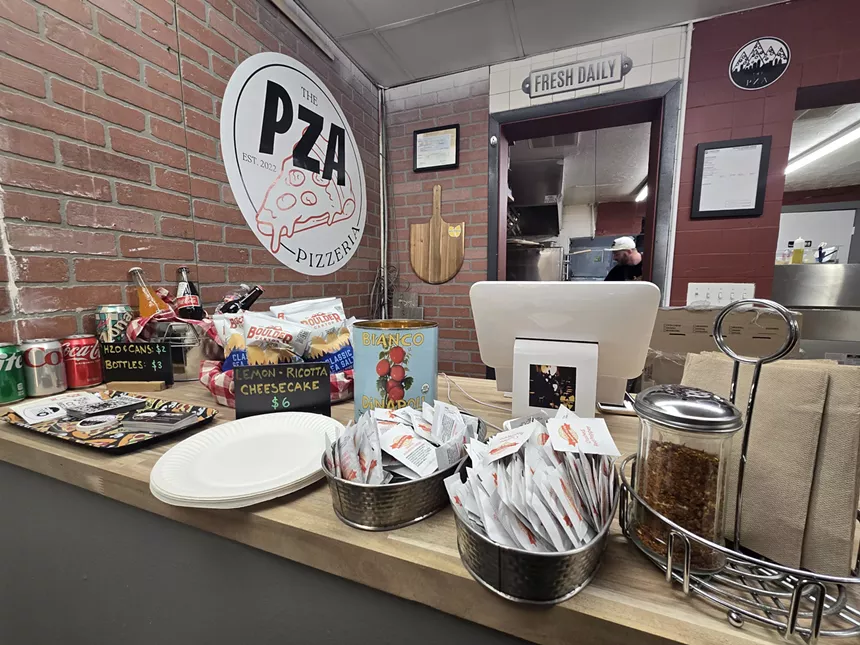 pizzeria counter