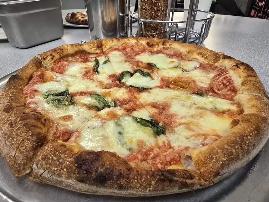 a margherita pizza